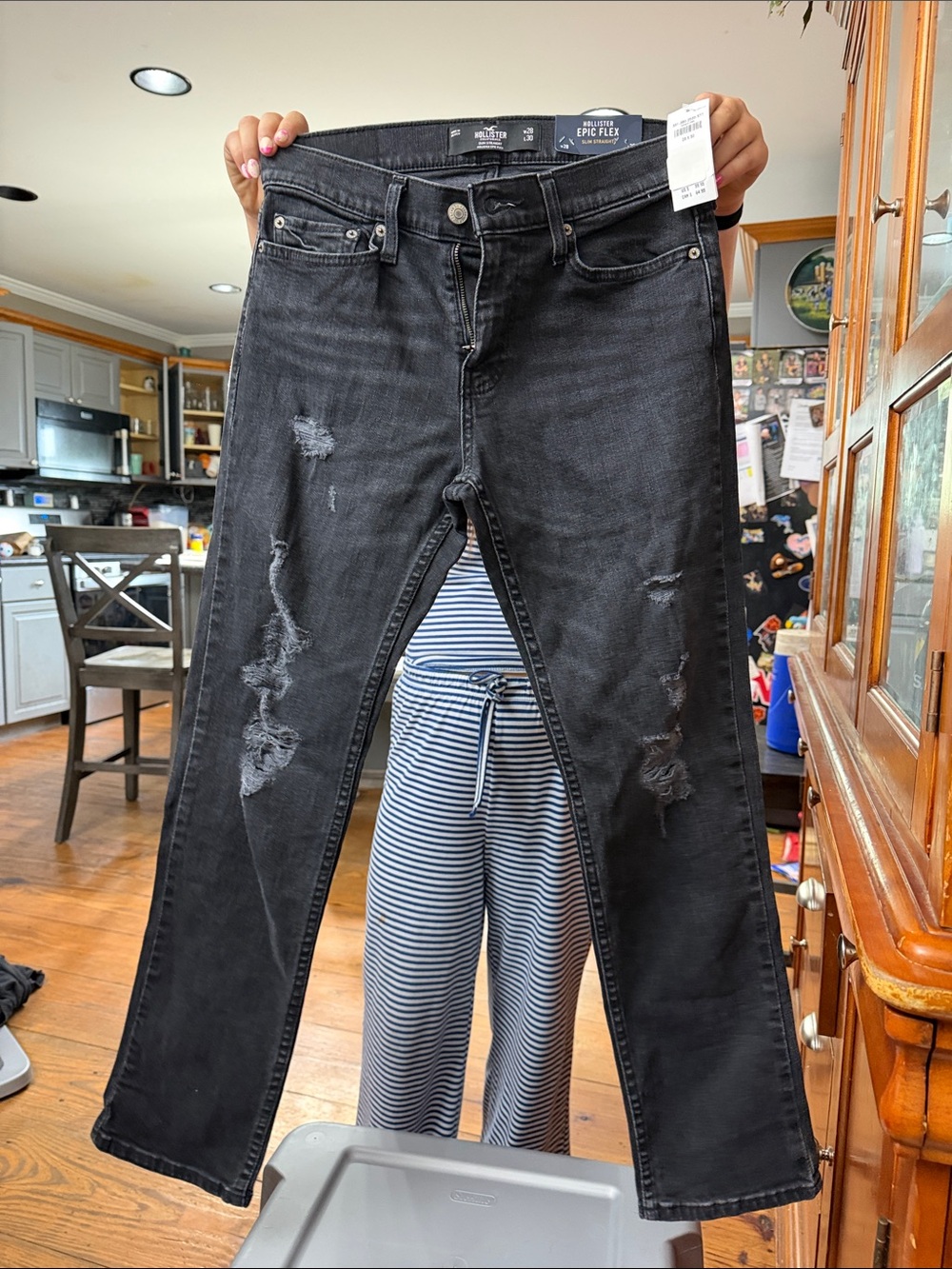 Hollister Black Slim Straight Epic Flex Jeans